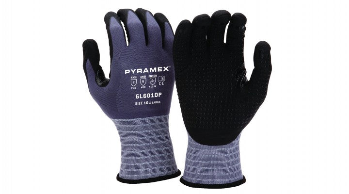 GL601DP - Micro-Foam Nitrile Dotted Dipped Gloves