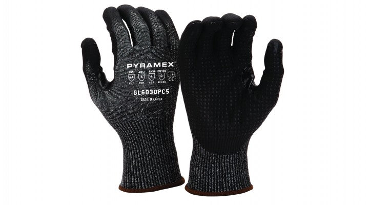 GL603DPC - Micro-Foam Nitrile Dotted A4 Cut Dipped Gloves