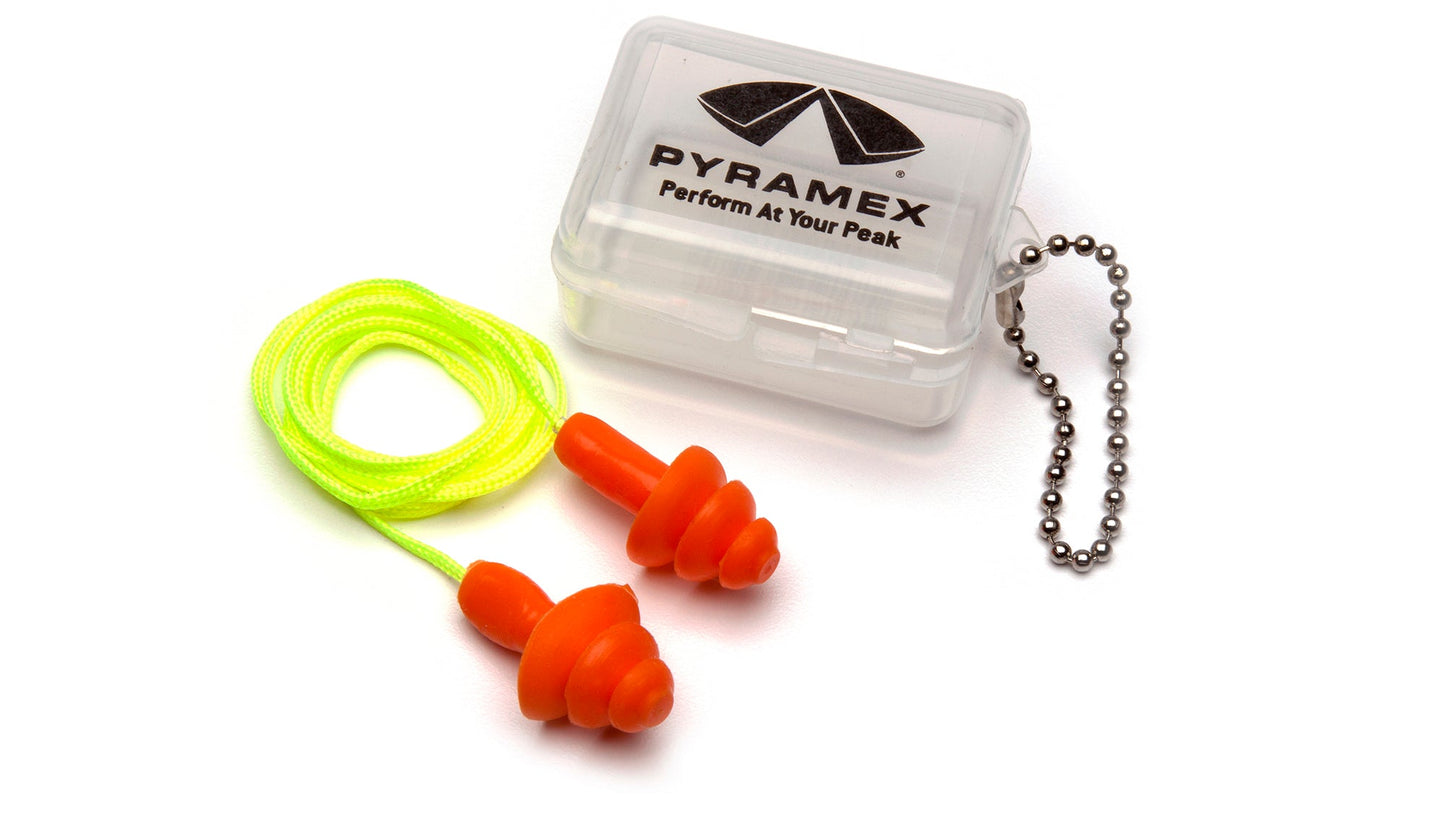 RP3001PC Reusable Corded Earplugs in Plastic Case NRR 25dB