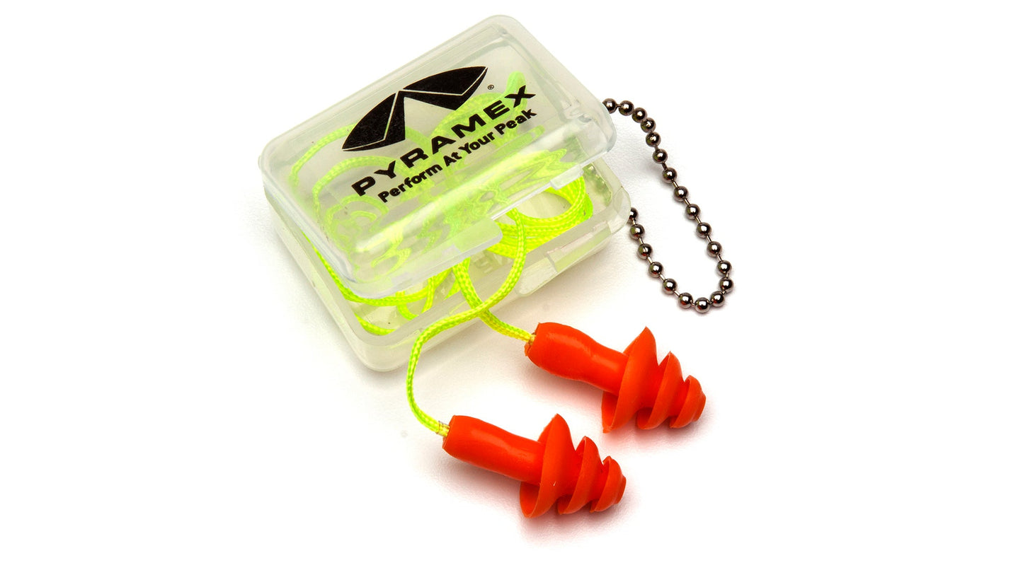 RP3001PC Reusable Corded Earplugs in Plastic Case NRR 25dB