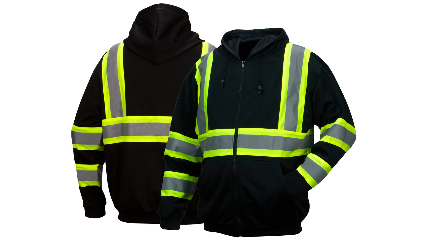 RSZH34 Series Black Reflective Work Sweatshirt