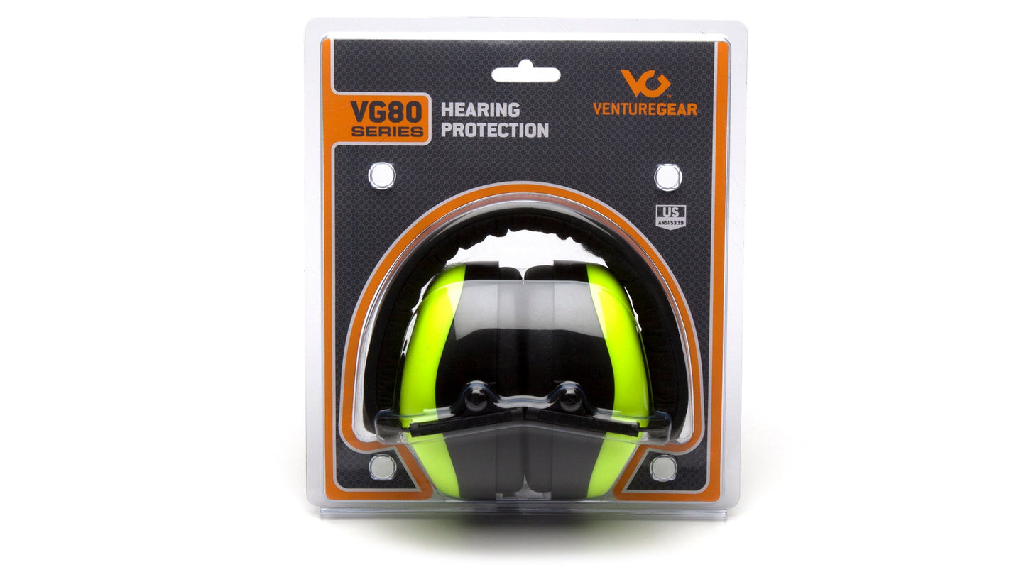 VG80 Series Low Profiel Earmuffs NRR 25dB | SNR 32dB