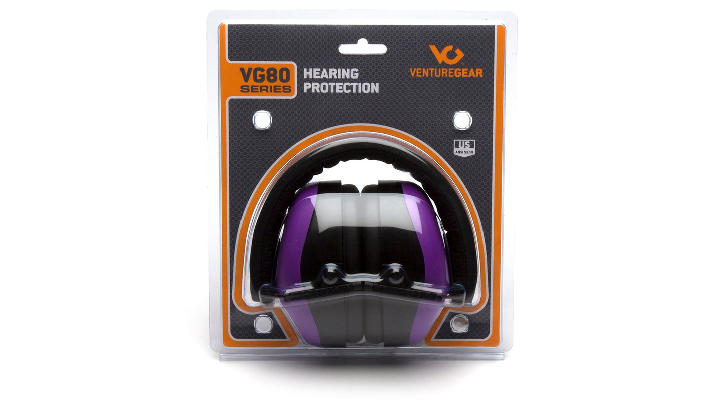 VG80 Series Low Profiel Earmuffs NRR 25dB | SNR 32dB