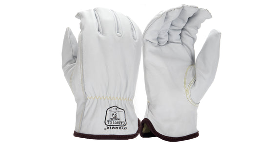 GL3003CK - Grain Goatskin Leather Driver Para-Aramid A7 Cut Gloves