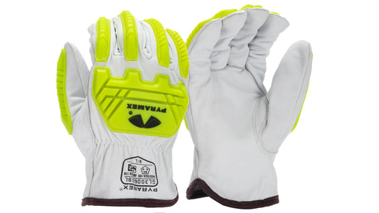 GL3006CKB - Grain Goatskin Leather Driver HPPE A5 Cut Level 2 Impact Gloves