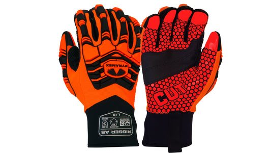 GL807CHT - Synthetic Leather Silicone Palm A5 Cut Level 2 Impact Gloves