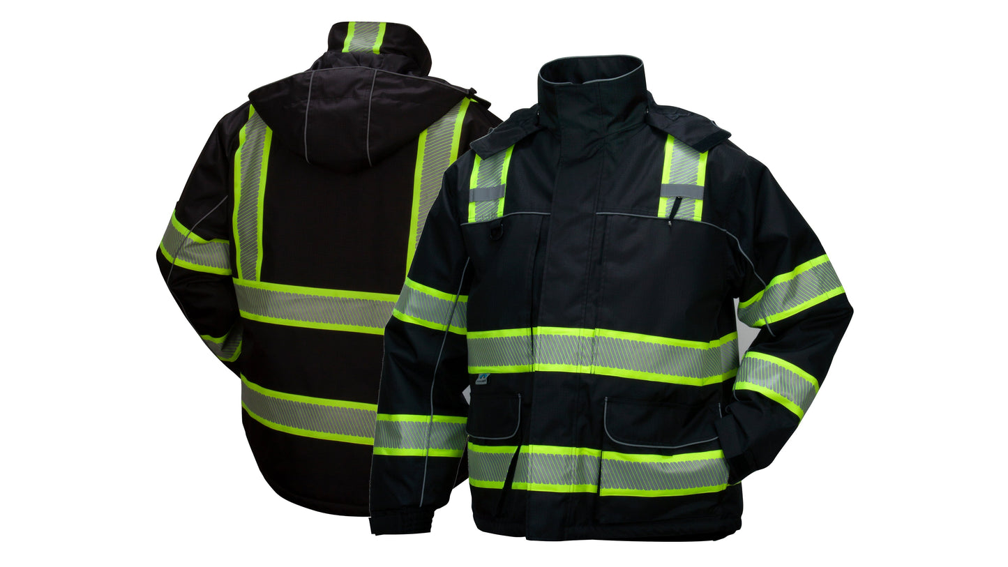 RPB35 Series Black Waterproof Reflective Work Jacket