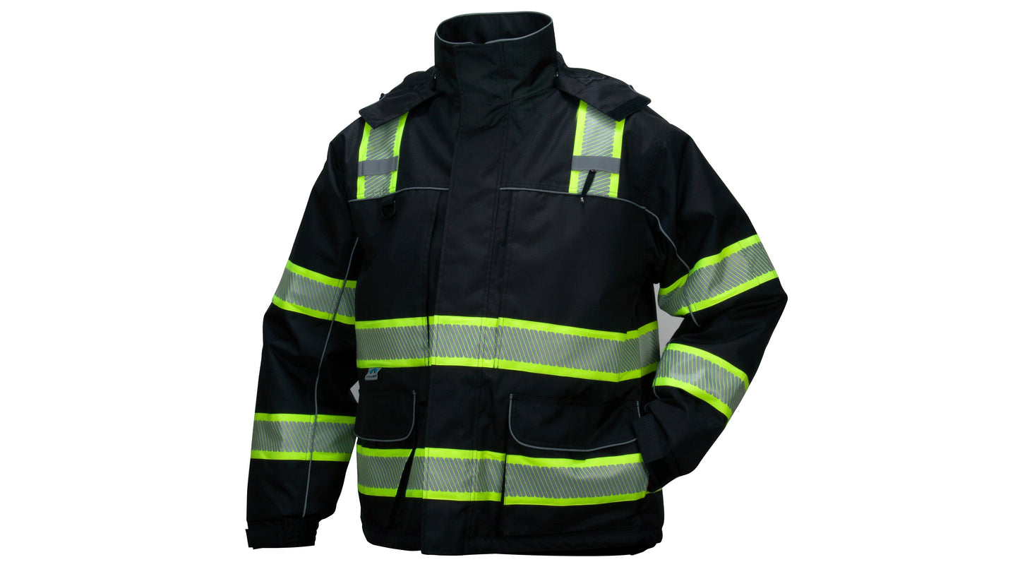 RPB35 Series Black Waterproof Reflective Work Jacket