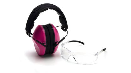 Venture Gear Low Profile Combo Kit Safety Glasses + Earmuffs