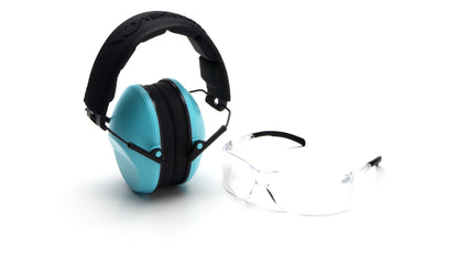 Venture Gear Low Profile Combo Kit Safety Glasses + Earmuffs