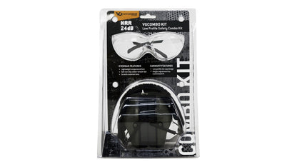 Venture Gear Low Profile Combo Kit Safety Glasses + Earmuffs