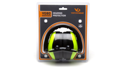 VG80 Series Low Profiel Earmuffs NRR 25dB | SNR 32dB